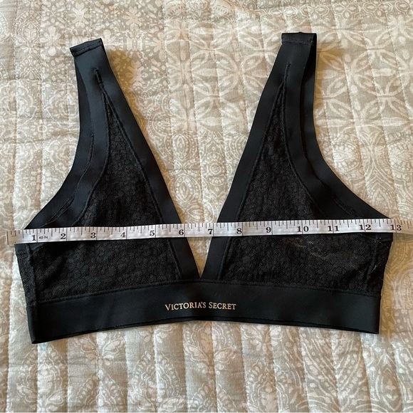 Victoria’s Secret Black Sheer Leopard Lace Bralette Bra Extra Small - Picture 9 of 11